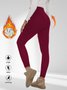 Thickened Fleece Leggings High Waist With Pockets For Women Autumn And Winter Tight Warm Yoga Pants