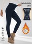 Thickened Fleece Leggings High Waist With Pockets For Women Autumn And Winter Tight Warm Yoga Pants