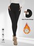 Thickened Fleece Leggings High Waist With Pockets For Women Autumn And Winter Tight Warm Yoga Pants