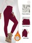 Thickened Fleece Leggings High Waist With Pockets For Women Autumn And Winter Tight Warm Yoga Pants