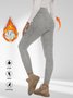 Thickened Fleece Leggings High Waist With Pockets For Women Autumn And Winter Tight Warm Yoga Pants