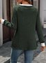 Women Color Block Crew Neck Casual Long Sleeve T-shirt