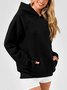 Hoodie Loose Simple Fashion Striped Hooded Loose Long-sleeved Sweatshirt