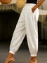 Linen Regular Fit Casual Plain Pants