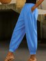 Linen Regular Fit Casual Plain Pants