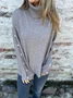 Regular Fit Casual Plain Sweater