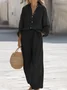 Women's Split Joint Plain Daily Going Out Two-Piece Set Khaki Casual Spring/Fall Top With Pants Matching Set