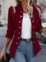 Plain Others Loose Sexy Jacket