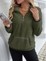 Casual V Neck Sweatshirt