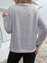 Casual V Neck Sweatshirt