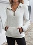 Casual V Neck Sweatshirt
