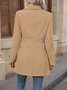 Shawl Collar Plain Regular Fit Casual Jacket