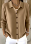 Plain Casual Regular Fit Cardigan