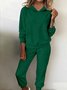 Women's Autumn And Winter Hooded Sweatshirt And Sweatpants Suit Fleece Casual Fashion Two-Piece Suit