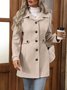 Shawl Collar Plain Regular Fit Casual Jacket