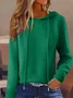 Women's Autumn And Winter Hooded Sweatshirt Solid Color Outer Wear Hooded Sweater Loose Drawstring Casual Style