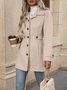 Shawl Collar Plain Regular Fit Casual Jacket