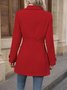 Shawl Collar Plain Regular Fit Casual Jacket