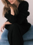 Thickened Imitation Mink Knitted Cardigan 2025 New Lazy Style Design Loose Temperament V-neck Sweater Cardigan