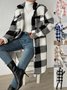 Lady Romance Buckle Coral Velvet Shawl Collar Coat