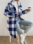 Lady Romance Buckle Coral Velvet Shawl Collar Coat