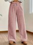 Women's  Elastic Waist H-Line Wide Leg Pants Daily Going Out Pants Apricot Casual Split Joint Plain Spring/Fall Pants