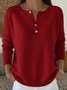 Casual Plain Crew Neck Sweater