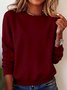 Plain Casual Sweatshirt