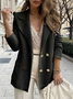 Plain Shawl Collar Casual Regular Fit Blazer