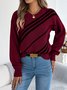 Geometric Regular Fit Casual Sweater