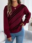 Geometric Regular Fit Casual Sweater