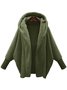 Loose Lapel Collar Dolman Sleeve Split Joint Girly Coat