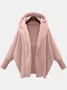 Loose Lapel Collar Dolman Sleeve Split Joint Girly Coat