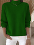 Regular Fit Casual Plain Turtleneck Sweater