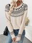 Cotton Casual Crew Neck Sweater