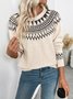 Cotton Casual Crew Neck Sweater
