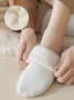 Winter Fleece-lined Thick Wool And Cashmere Warm Mid-calf Cotton Socks