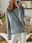 Casual Plain Crew Neck Sweater