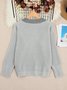 Lady Romance V Neck Loose Acrylic Sweater