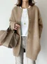Urban Plain Crew Neck Coat