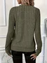 Vintage Loose Plain Others Knit Top