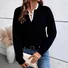 Loose Plain Casual Others Sweater