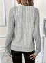 Vintage Loose Plain Others Knit Top