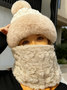 New Winter Style All-in-one Hat And Scarf Fleece-lined Thickened Windproof Cold-proof Warm Multi-functional Balaclava For Cycling