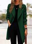Urban Color Block Lapel Collar Coat