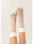 Coral Fleece Mid-calf Socks Autumn And Winter Women's Home Warm Fleece-lined Thick Plush Socks For Floors
