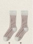 Coral Fleece Mid-calf Socks Autumn And Winter Women's Home Warm Fleece-lined Thick Plush Socks For Floors