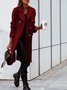 Plain Shawl Collar Lady Romance Loose Coat