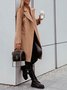 Plain Shawl Collar Lady Romance Loose Coat