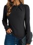 Women Plain Elegant Long Sleeve T-shirt